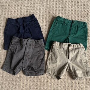 Bundle of (4) Crewcuts Kids Shorts Set - Navy, Green, Gray, Tan - SIZE 3